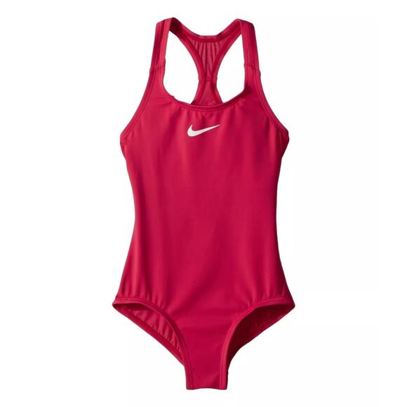 NWT Nike Girl`s Core Racerback Tank 1-Piece Swimsuit sz 14 - Picture 1 of 4